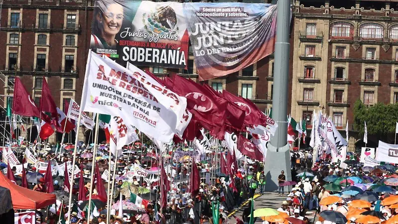 Sheinbaum da mensaje en el Zócalo sobre relación con EU